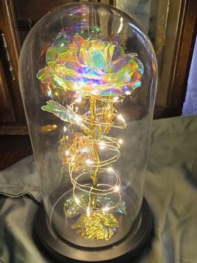 Iridescent LED Rose Dome - Multicolor